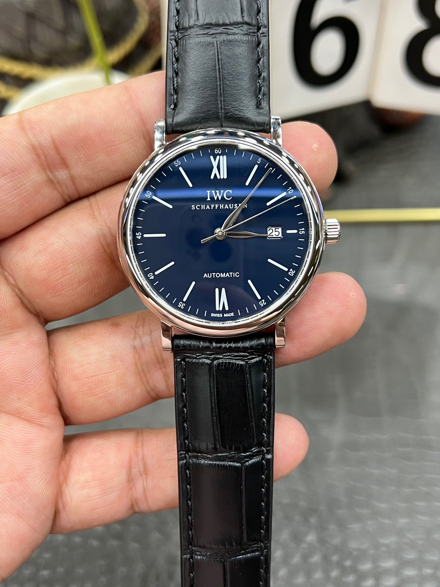 IWC Portofino Automatic 40mm – Ref. IW356512 (Blue Dial, Stainless Steel, Milanese Mesh Bracelet)