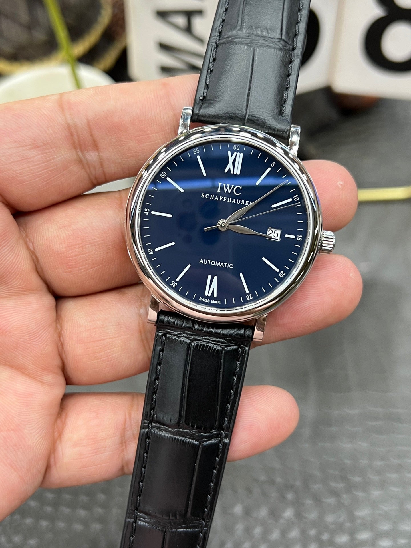IWC Portofino Automatic 40mm – Ref. IW356512 (Blue Dial, Stainless Steel, Milanese Mesh Bracelet)