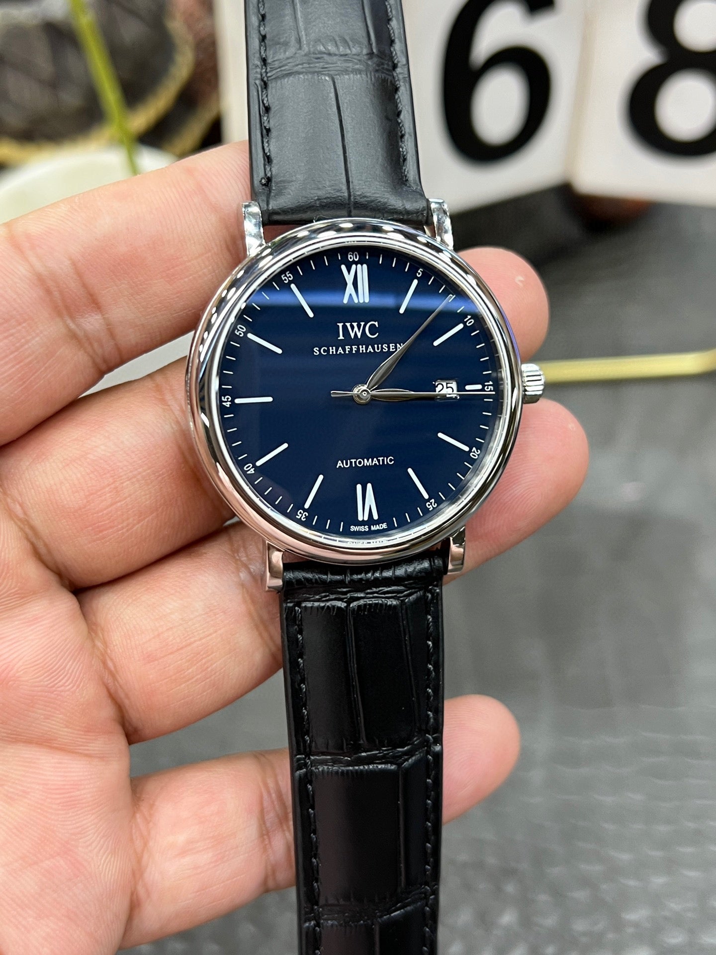 IWC Portofino Automatic 40mm – Ref. IW356512 (Blue Dial, Stainless Steel, Milanese Mesh Bracelet)