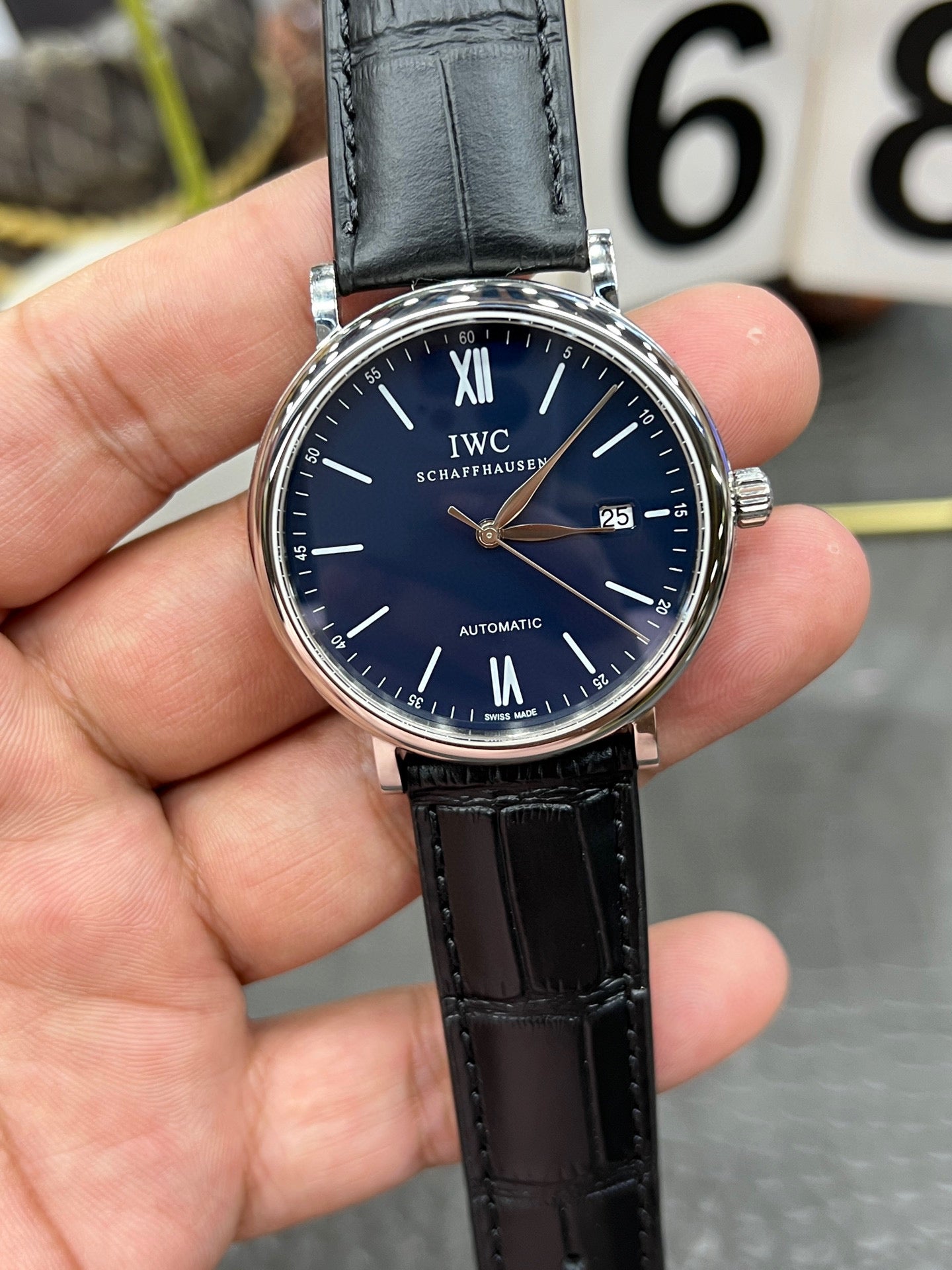 IWC Portofino Automatic 40mm – Ref. IW356512 (Blue Dial, Stainless Steel, Milanese Mesh Bracelet)