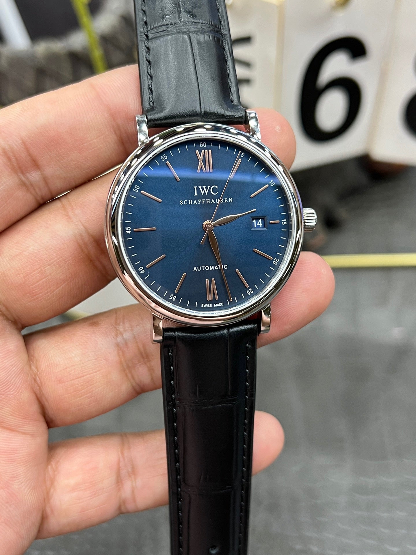 IWC Portofino Automatic 40mm – Ref. IW356523 (Blue Dial, Stainless Steel, Leather Strap)