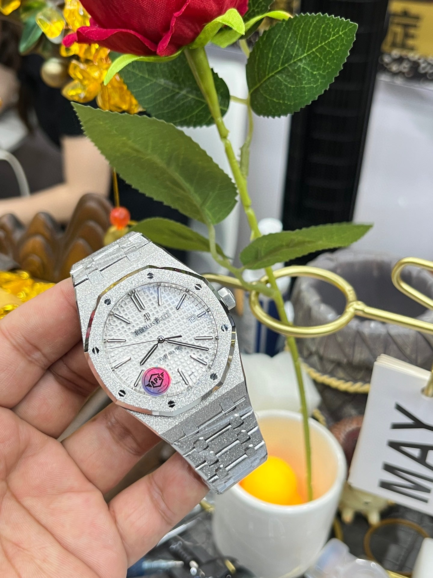 Audemars Piguet Royal Oak 15400 Frosted Gold Custom (Audemars Piguet Royal Oak 15400 «frosted gold»)