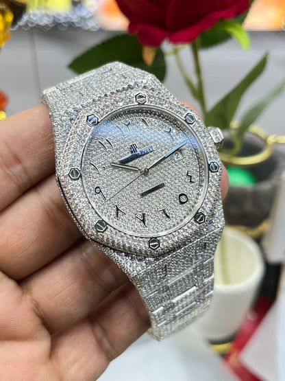 Audemars Piguet Royal Oak 15400 "Full Diamond Paved / Iced Out" – Custom Edition