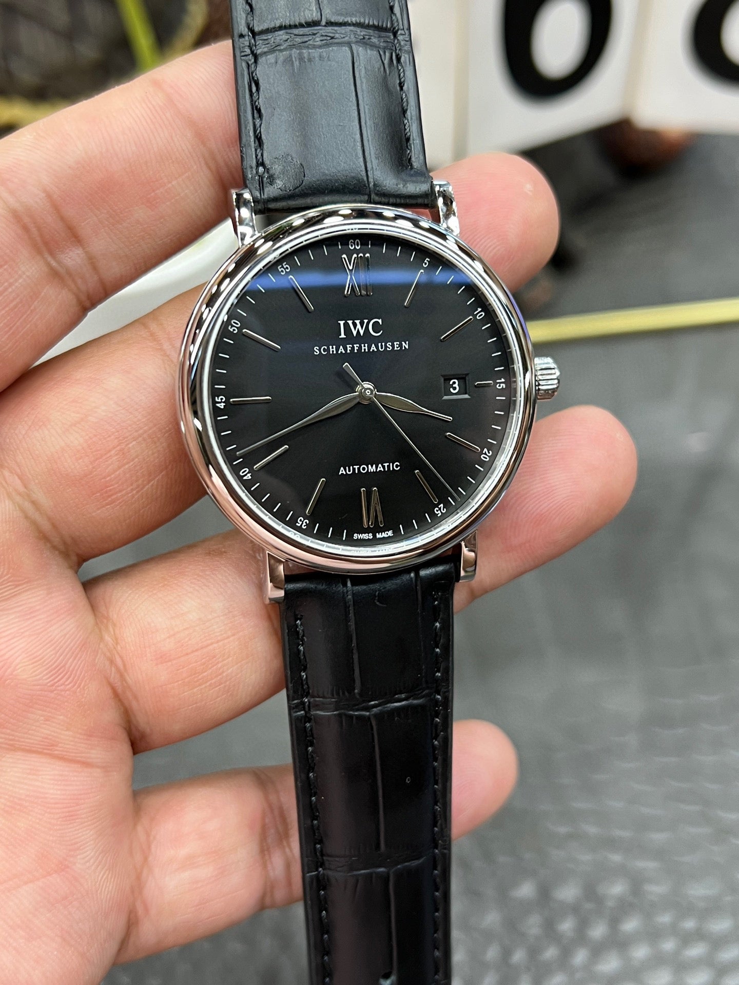 IWC Portofino Automatic 40mm – Ref. IW356502 (Black Dial, Stainless Steel)