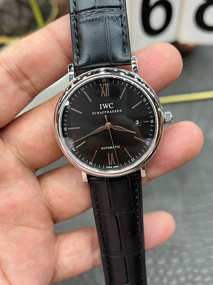 IWC Portofino Automatic 40mm – Ref. IW356502 (Black Dial, Stainless Steel)