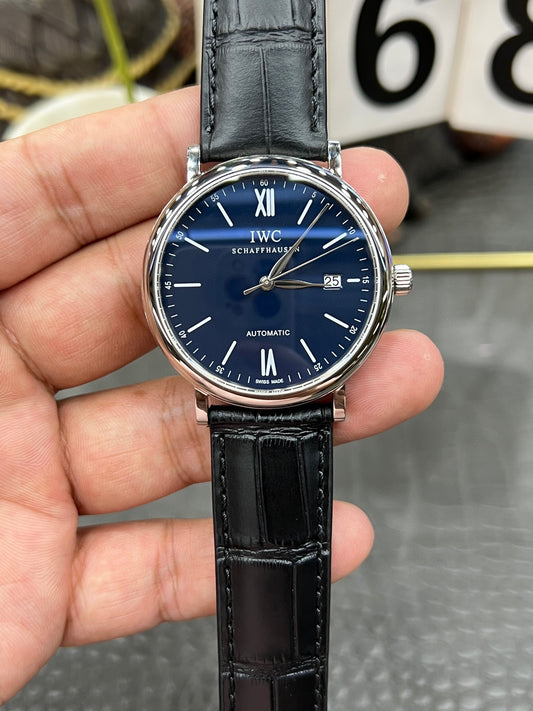 IWC Portofino Automatic 40mm – Ref. IW356512 (Blue Dial, Stainless Steel, Milanese Mesh Bracelet)
