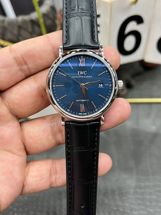IWC Portofino Automatic 40mm – Ref. IW356523 (Blue Dial, Stainless Steel, Leather Strap)