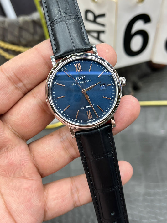 IWC Portofino Automatic 40mm – Ref. IW356523 (Blue Dial, Stainless Steel, Leather Strap)