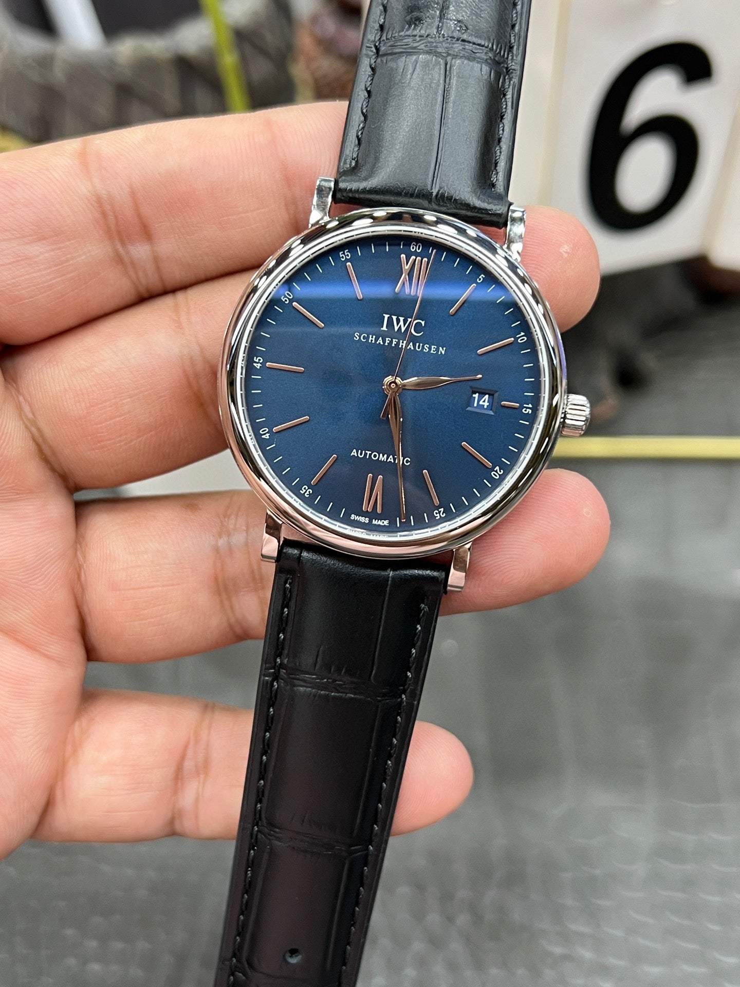 IWC Portofino Automatic 40mm – Ref. IW356523 (Blue Dial, Stainless Steel, Leather Strap)
