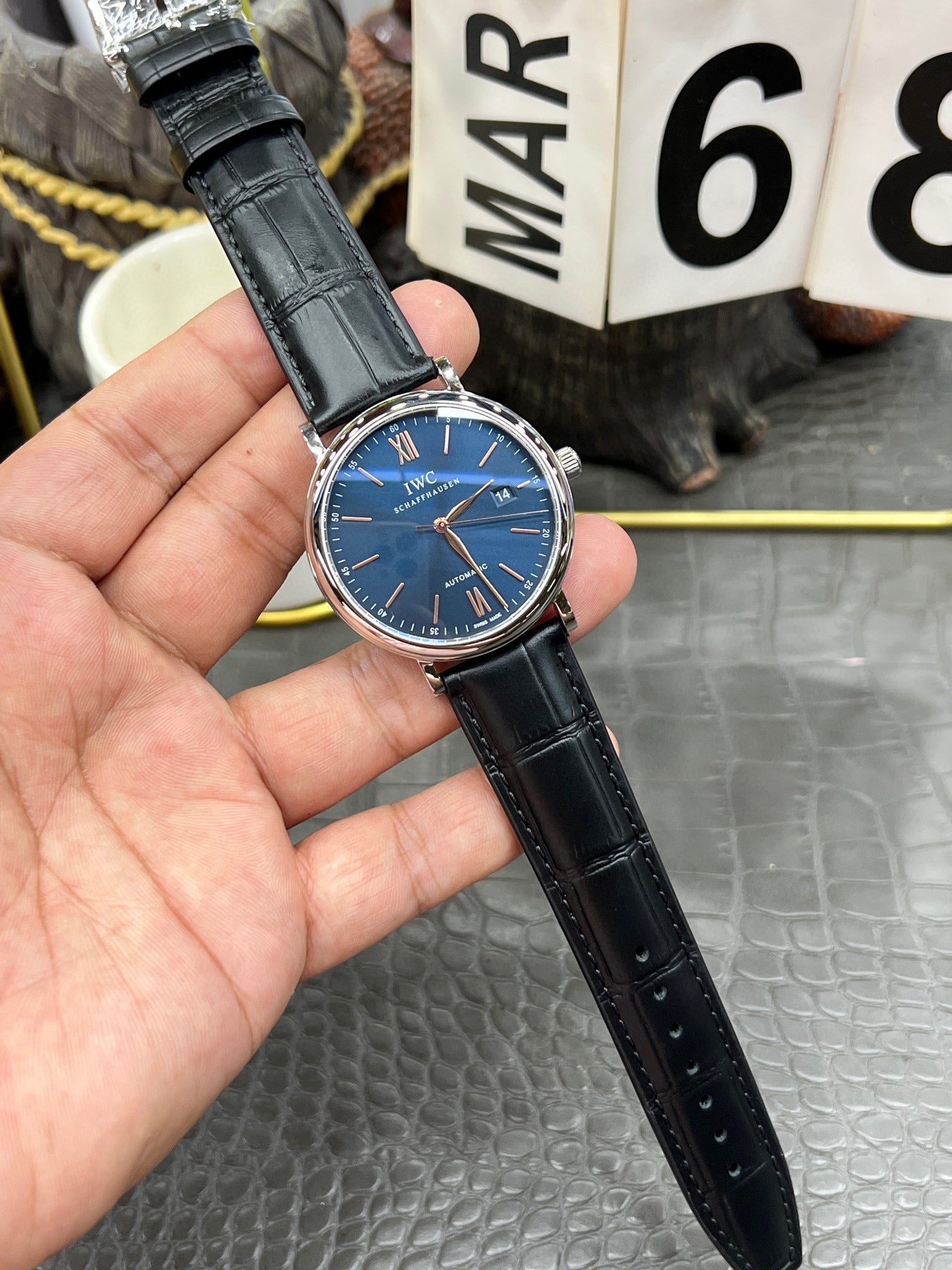 IWC Portofino Automatic 40mm – Ref. IW356523 (Blue Dial, Stainless Steel, Leather Strap)