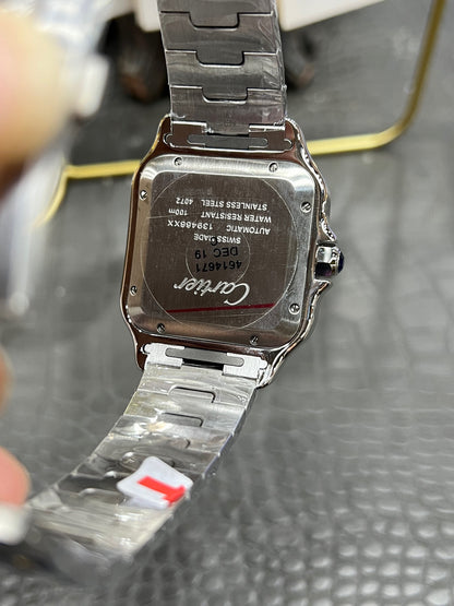 Cartier Santos de Cartier Ref. W2SA0009 “Large Model Steel / Yellow Gold / Silver Opaline Dial