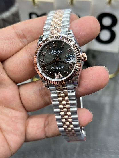 Rolex Datejust 31 Ref. 278271-0030 “31mm Everose Rolesor / Slate Grey Diamond-Dial