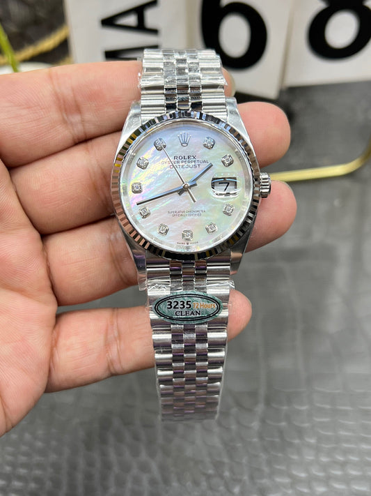 Rolex Datejust 36 Ref. M126234-0020 “36mm Steel & White Gold / Mother-of-Pearl Diamond Dial
