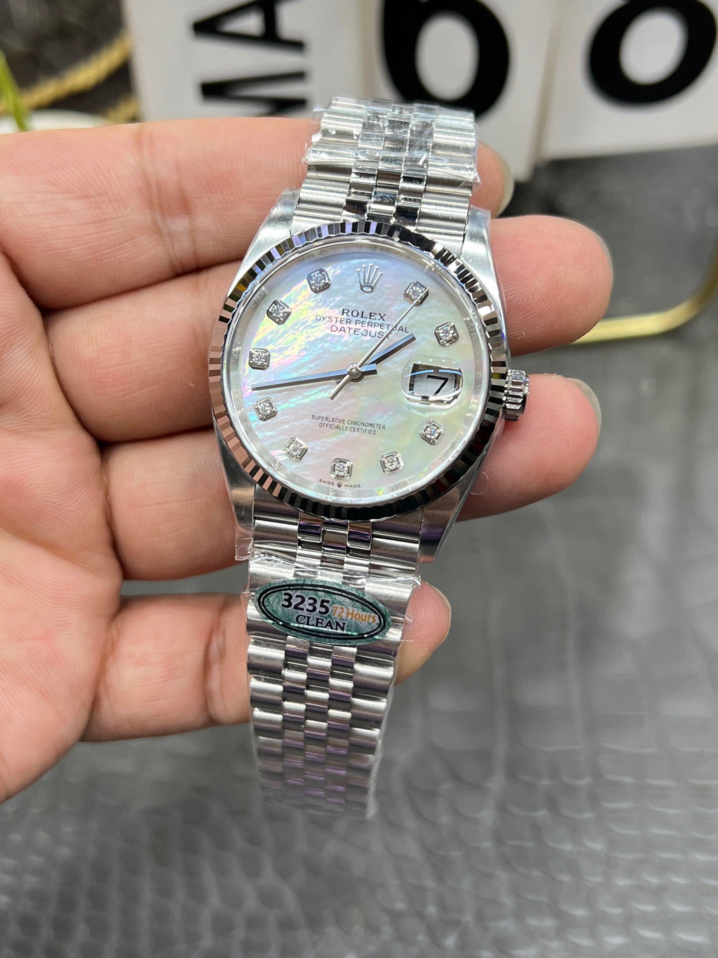 Rolex Datejust 36 Ref. M126234-0020 “36mm Steel & White Gold / Mother-of-Pearl Diamond Dial
