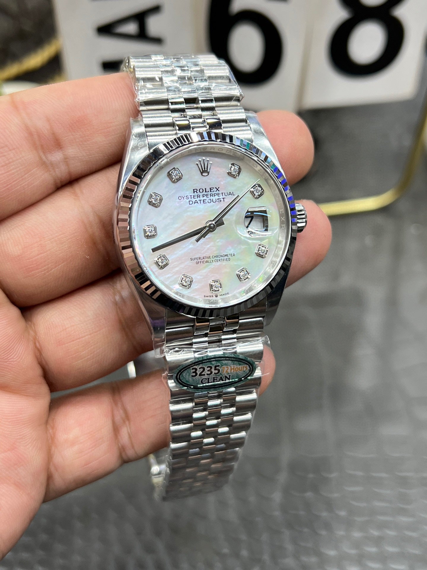 Rolex Datejust 36 Ref. M126234-0020 “36mm Steel & White Gold / Mother-of-Pearl Diamond Dial