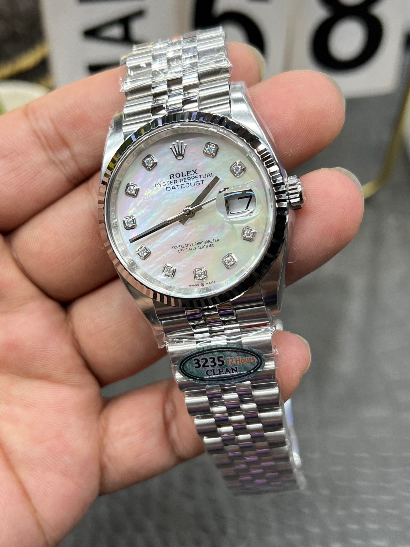 Rolex Datejust 36 Ref. M126234-0020 “36mm Steel & White Gold / Mother-of-Pearl Diamond Dial