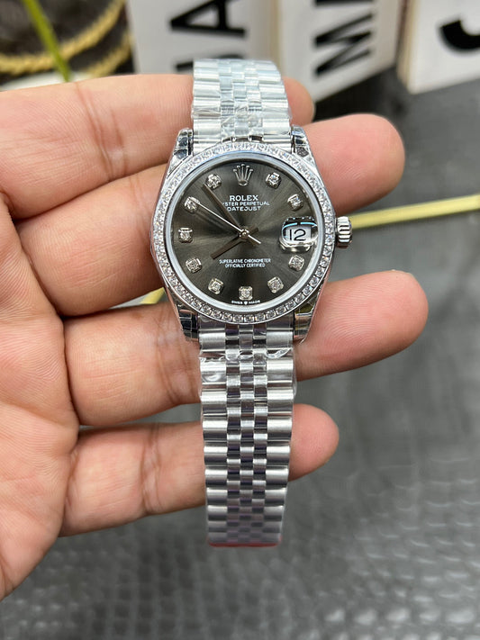 Rolex Datejust 31 Ref. 278384RBR-0010 “31mm White Rolesor / Dark Grey Diamond-Dial