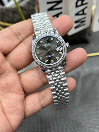 Rolex Datejust 31 Ref. 278384RBR-0010 “31mm White Rolesor / Dark Grey Diamond-Dial