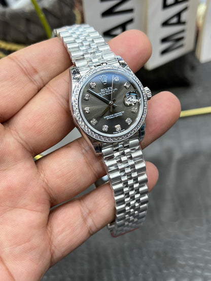 Rolex Datejust 31 Ref. 278384RBR-0010 “31mm White Rolesor / Dark Grey Diamond-Dial
