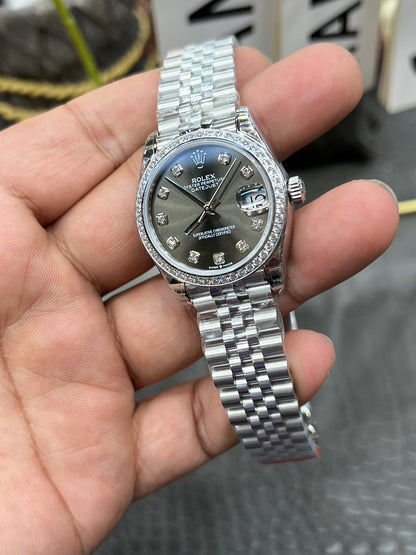 Rolex Datejust 31 Ref. 278384RBR-0010 “31mm White Rolesor / Dark Grey Diamond-Dial