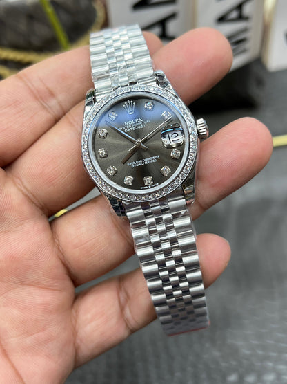 Rolex Datejust 31 Ref. 278384RBR-0010 “31mm White Rolesor / Dark Grey Diamond-Dial
