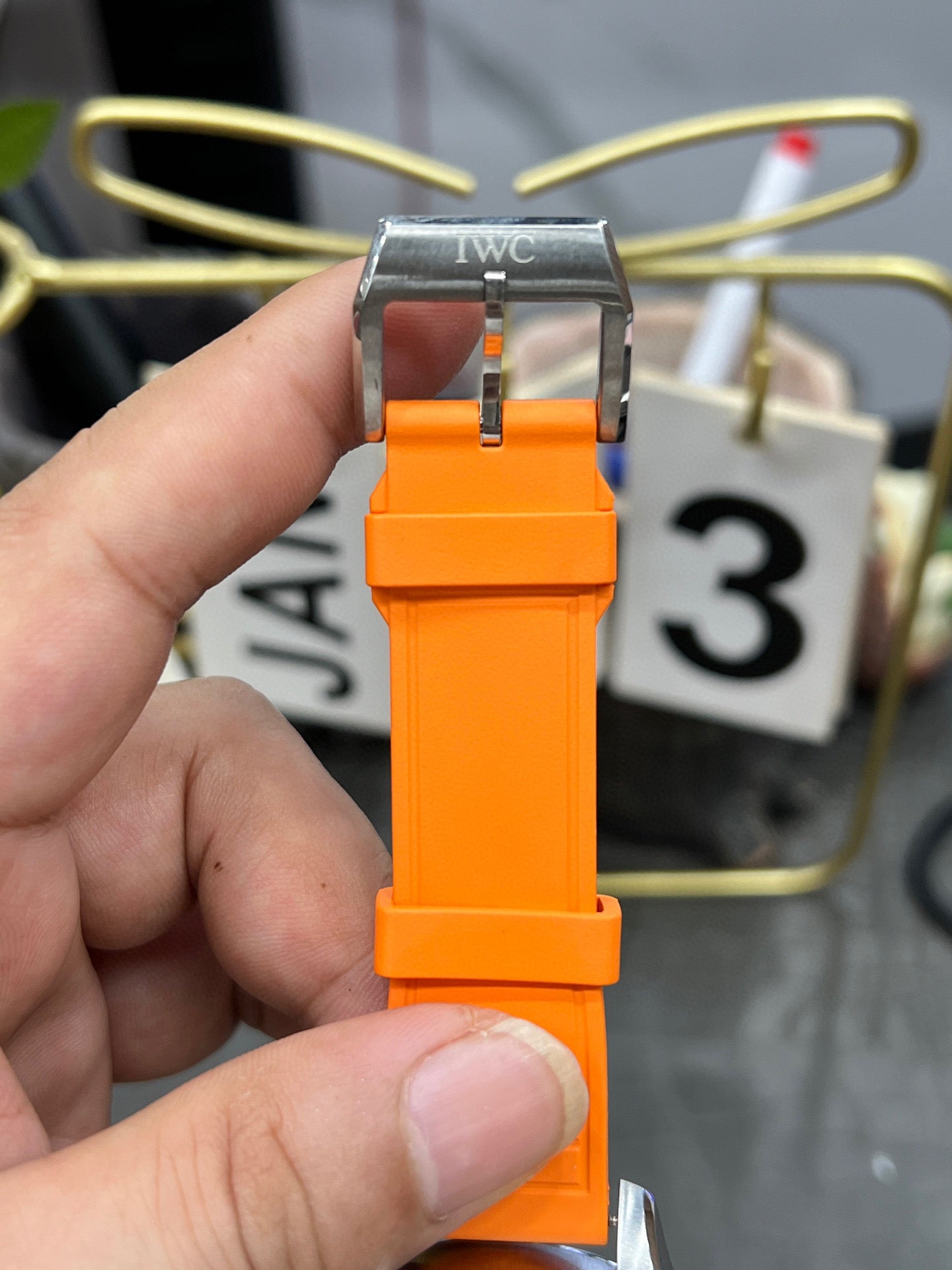 IWC Pilot’s Watch Chronograph Ref. IW377730 “43mm Steel / Black Dial ‘Orange Storm