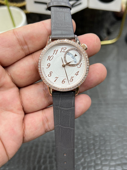 Vacheron Constantin Égérie Self-Winding Ref. 4605F/000R-B496 “35mm 18K Pink Gold / Silvered Opaline Pleated Dial with Diamonds