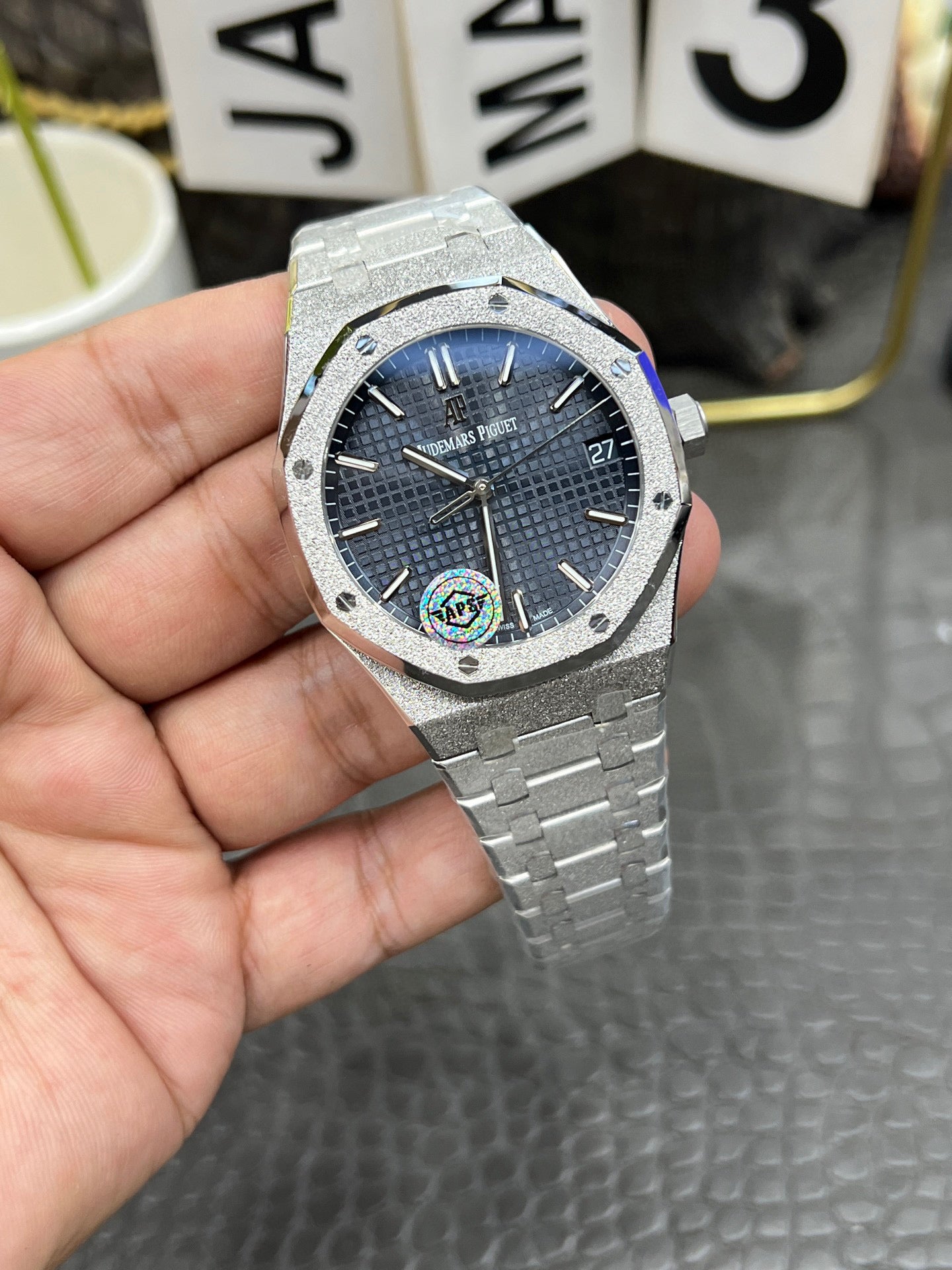 Audemars Piguet Royal Oak Ref. 15500ST “41mm Frosted Steel / Blue Dial