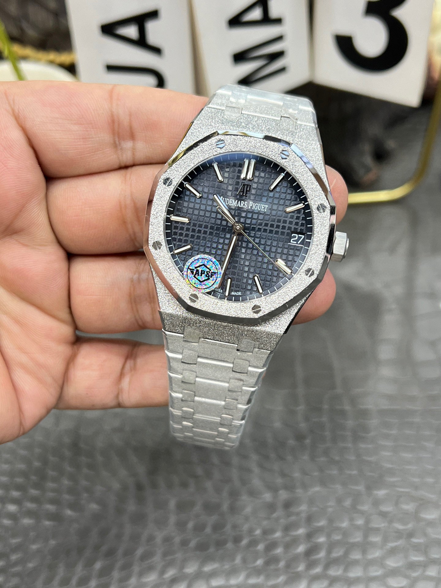 Audemars Piguet Royal Oak Ref. 15500ST “41mm Frosted Steel / Blue Dial