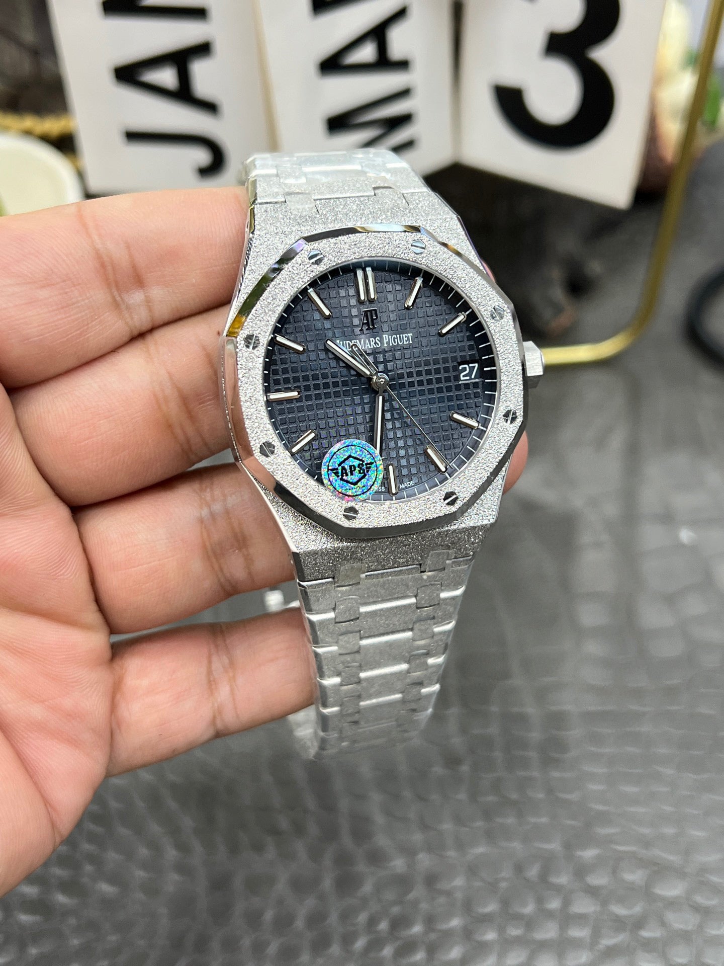 Audemars Piguet Royal Oak Ref. 15500ST “41mm Frosted Steel / Blue Dial