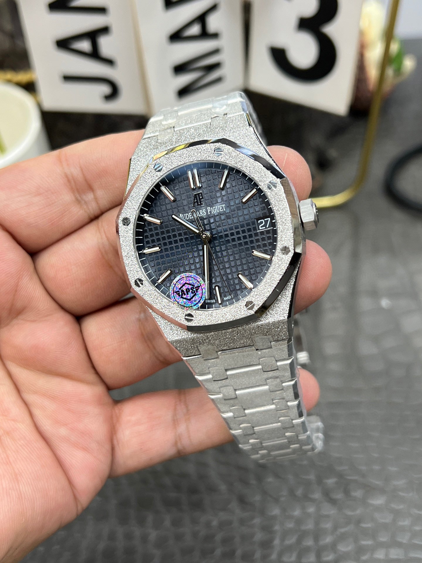 Audemars Piguet Royal Oak Ref. 15500ST “41mm Frosted Steel / Blue Dial