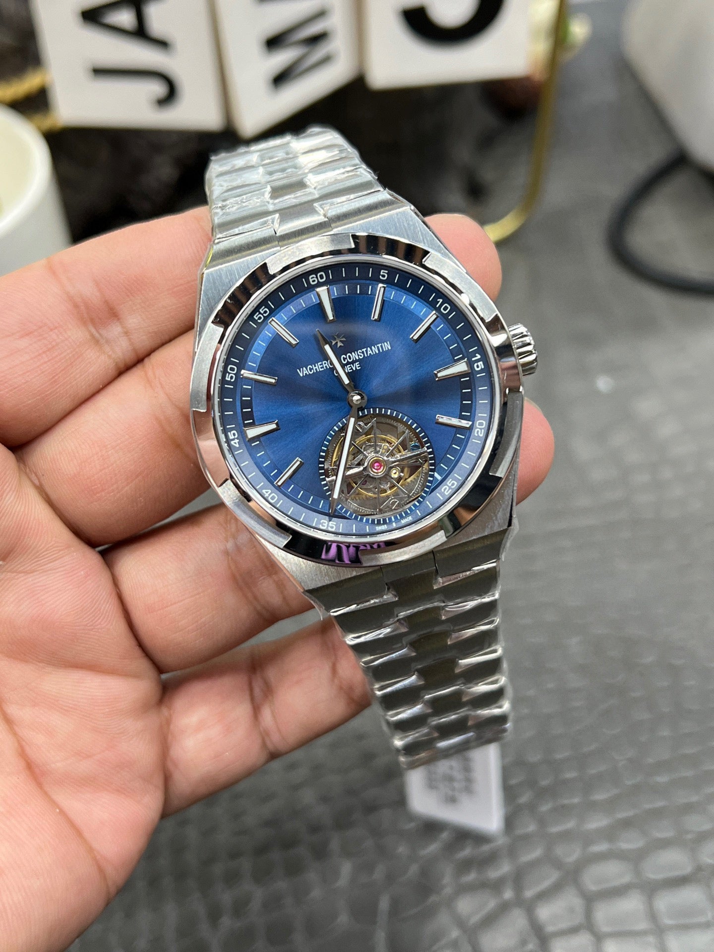Vacheron Constantin Overseas Tourbillon Ref. 6000V/110A-B544 “42.5mm Stainless Steel / Blue Dial