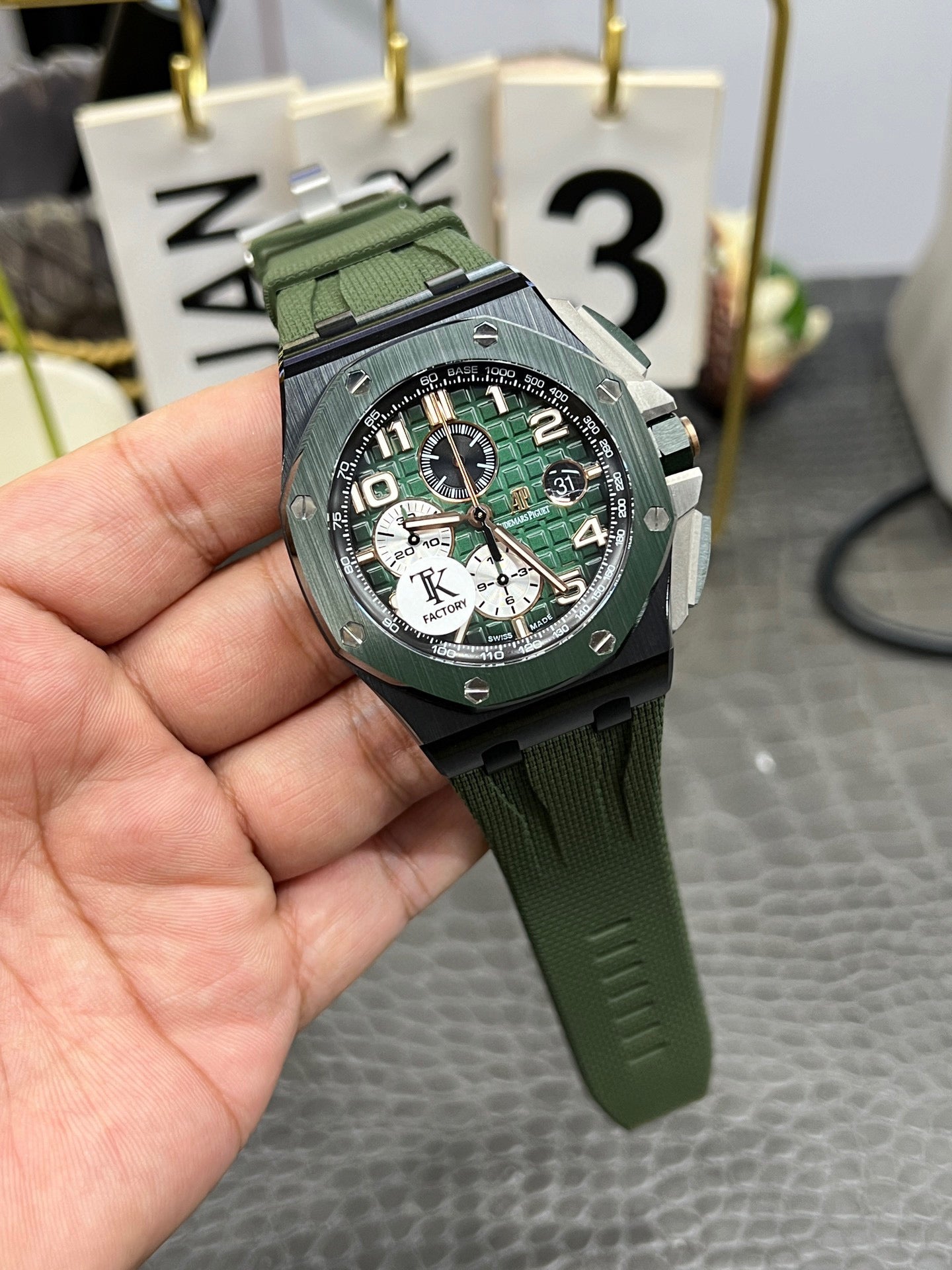 Audemars Piguet Royal Oak Offshore Ref. 26405CE.OO.A056CA.01 “44mm Green Ceramic / Smoked Green Dial