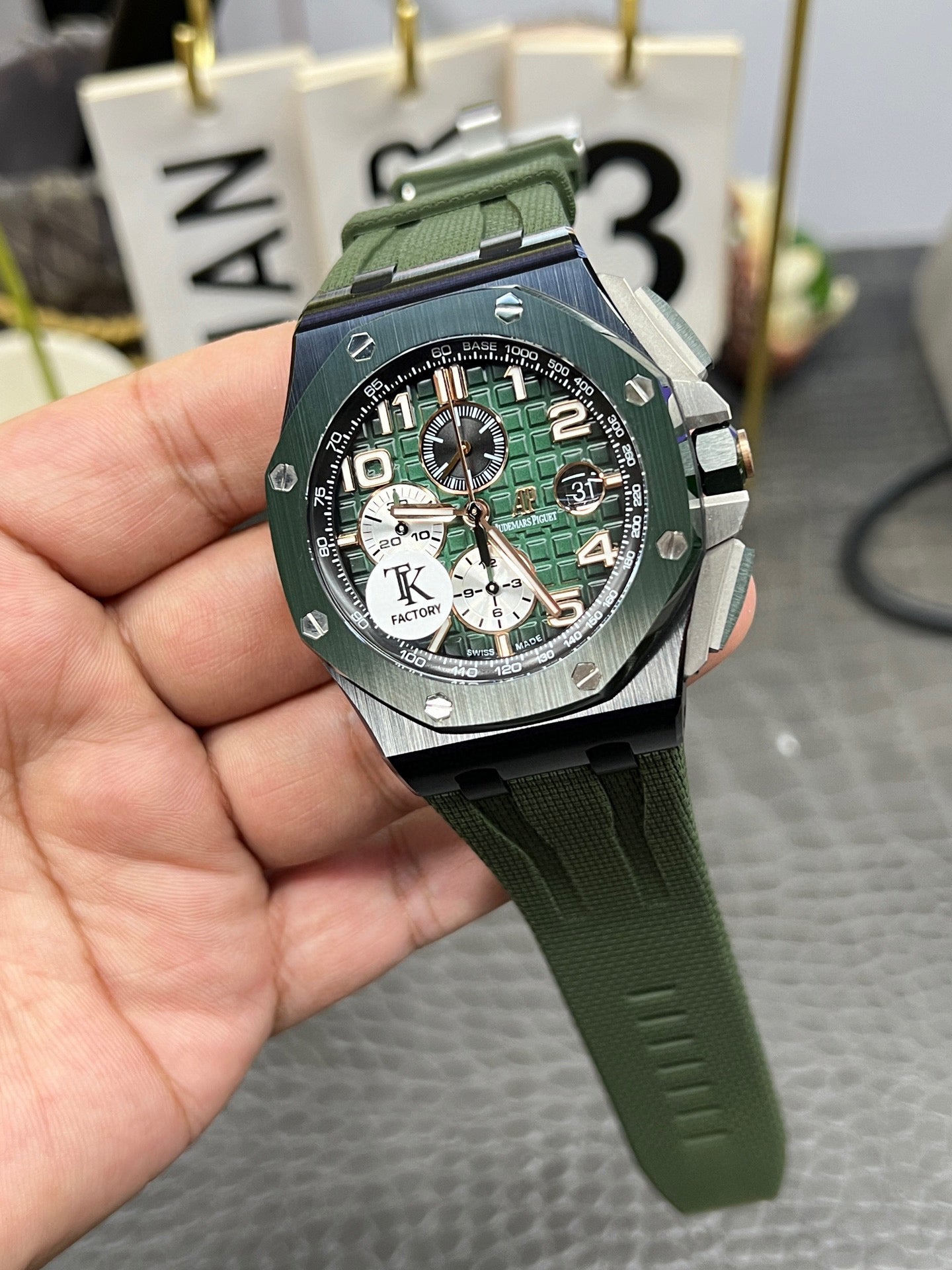 Audemars Piguet Royal Oak Offshore Ref. 26405CE.OO.A056CA.01 “44mm Green Ceramic / Smoked Green Dial
