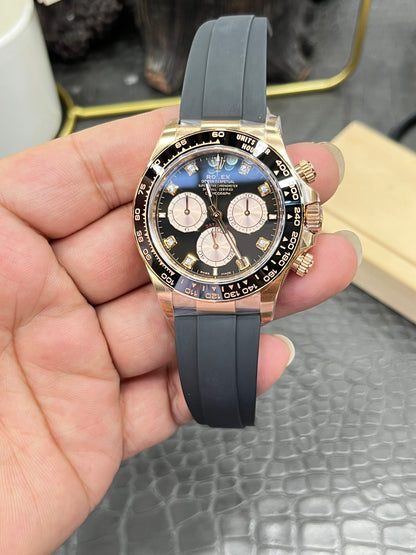 Rolex Cosmograph Daytona Ref. M126515LN-0004 “40mm Everose Gold / Diamond-Set Black & Sundust Dial