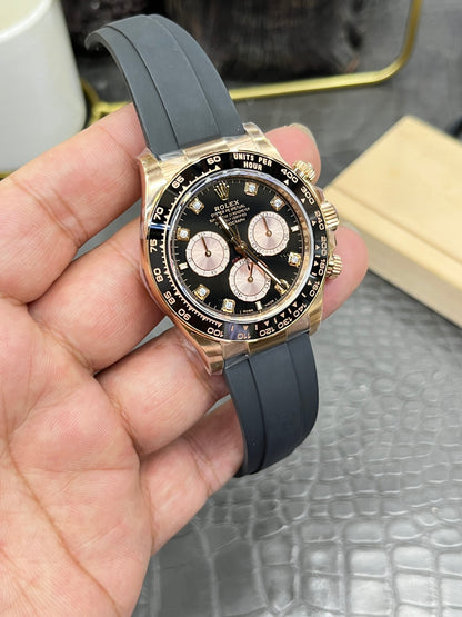 Rolex Cosmograph Daytona Ref. M126515LN-0004 “40mm Everose Gold / Diamond-Set Black & Sundust Dial