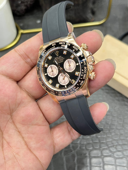 Rolex Cosmograph Daytona Ref. M126515LN-0004 “40mm Everose Gold / Diamond-Set Black & Sundust Dial
