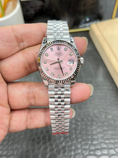 Rolex Datejust 31 Ref. M278274-0032 “31mm Oystersteel and White Gold / Pink Diamond-Set Dial