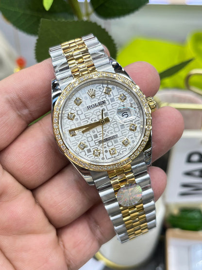 Rolex Datejust Two-Tone Diamond Bezel “Computer” Dial