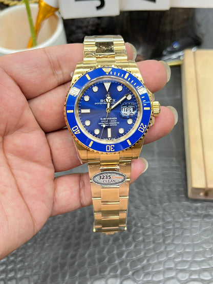 Rolex Submariner Date Yellow Gold “Blue Dial & Blue Bezel” (All-Gold Blue Submariner)