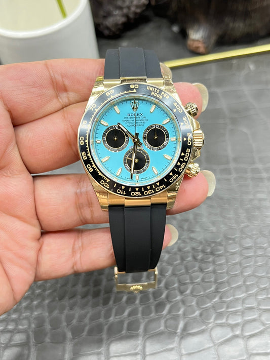 Rolex Cosmograph Daytona Yellow Gold “Tiffany-Blue Dial” M126518LN-0014