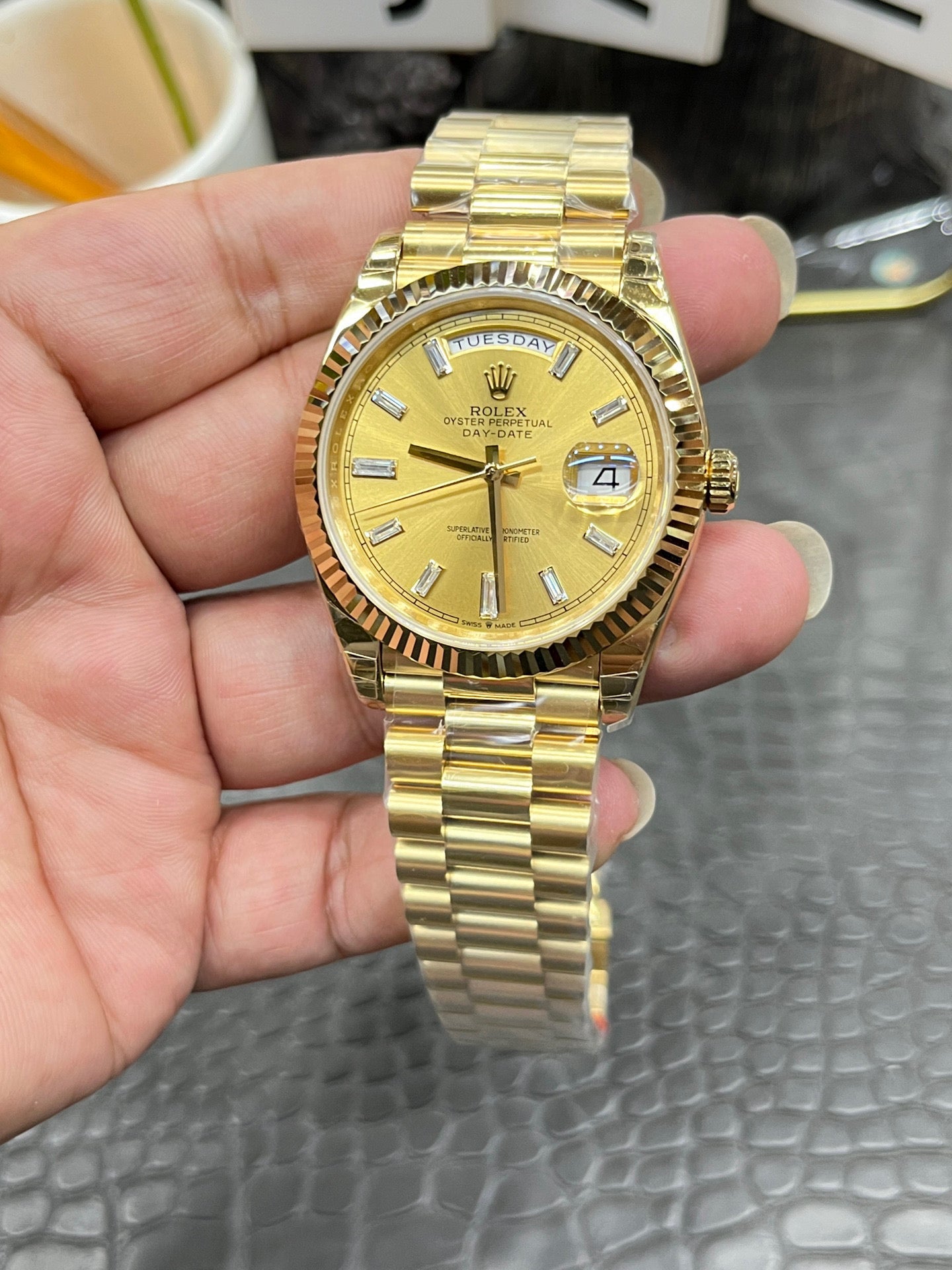 Rolex Day-Date 40 "Yellow Ice Sugar" (M228238-0005)
