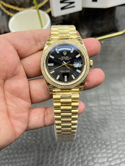 Rolex Day-Date 40 “Diamond Bezel Black Dial” M228348RBR-0001