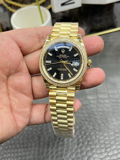 Rolex Day-Date 40 “Diamond Bezel Black Dial” M228348RBR-0001