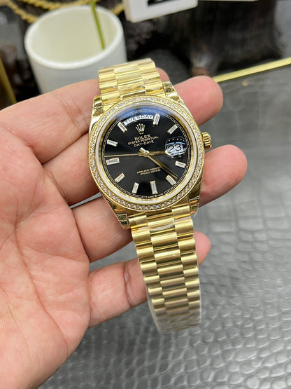 Rolex Day-Date 40 “Diamond Bezel Black Dial” M228348RBR-0001