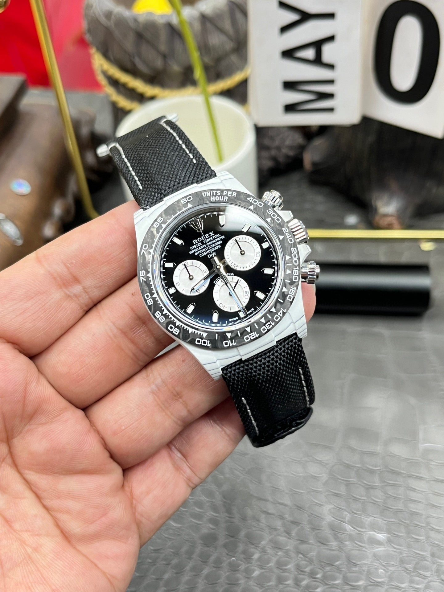 Rolex Daytona Carbon Fiber Panda Dial Custom Edition