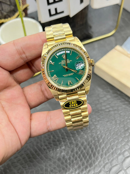 Rolex Day-Date 40 18K Yellow Gold Green Dial (Ref. m228238-0061)