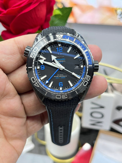 Omega Seamaster Planet Ocean 600M Co-Axial GMT “Deep Black” 215.92.46.22.01.002