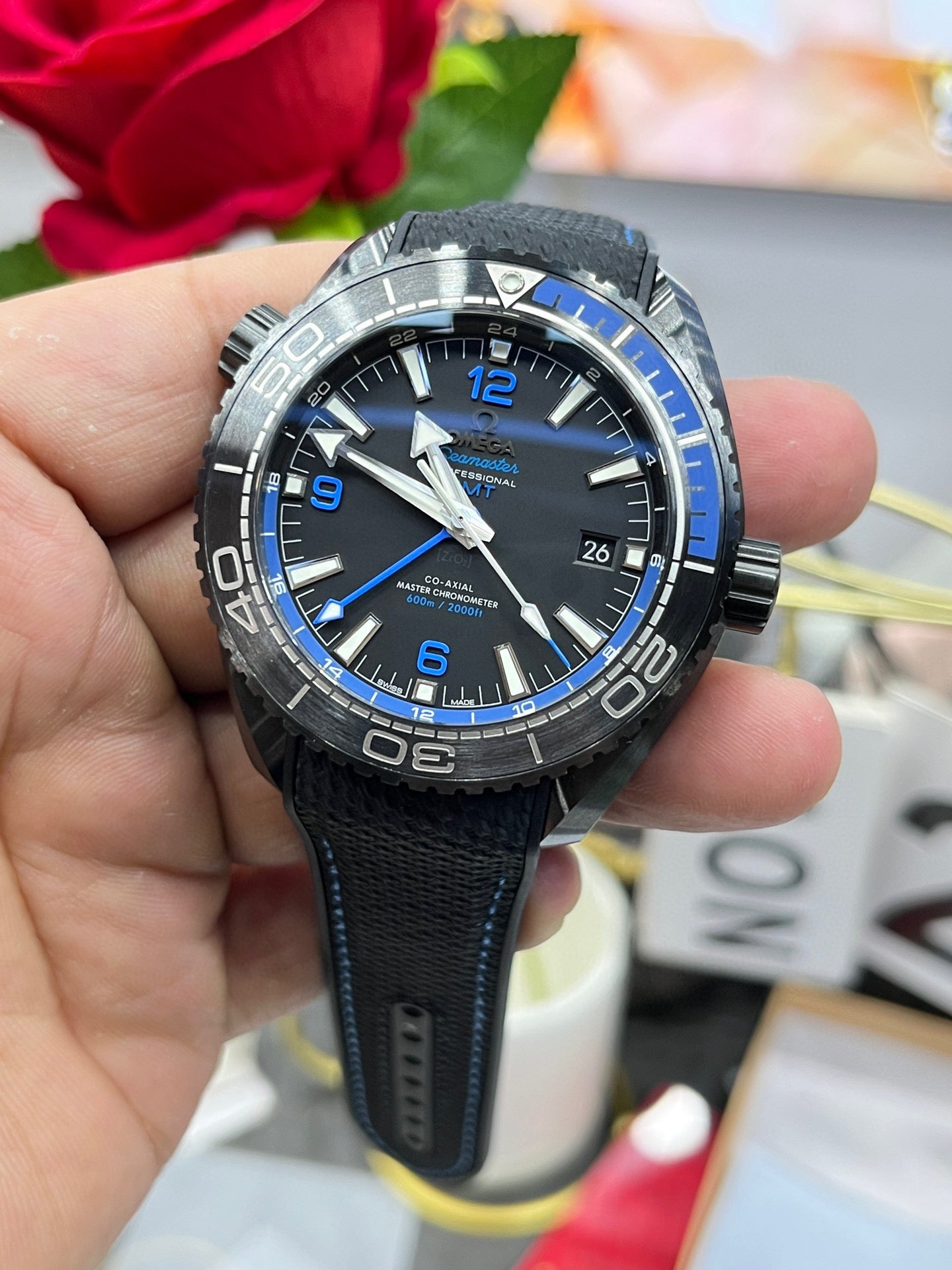 Omega Seamaster Planet Ocean 600M Co-Axial GMT “Deep Black” 215.92.46.22.01.002