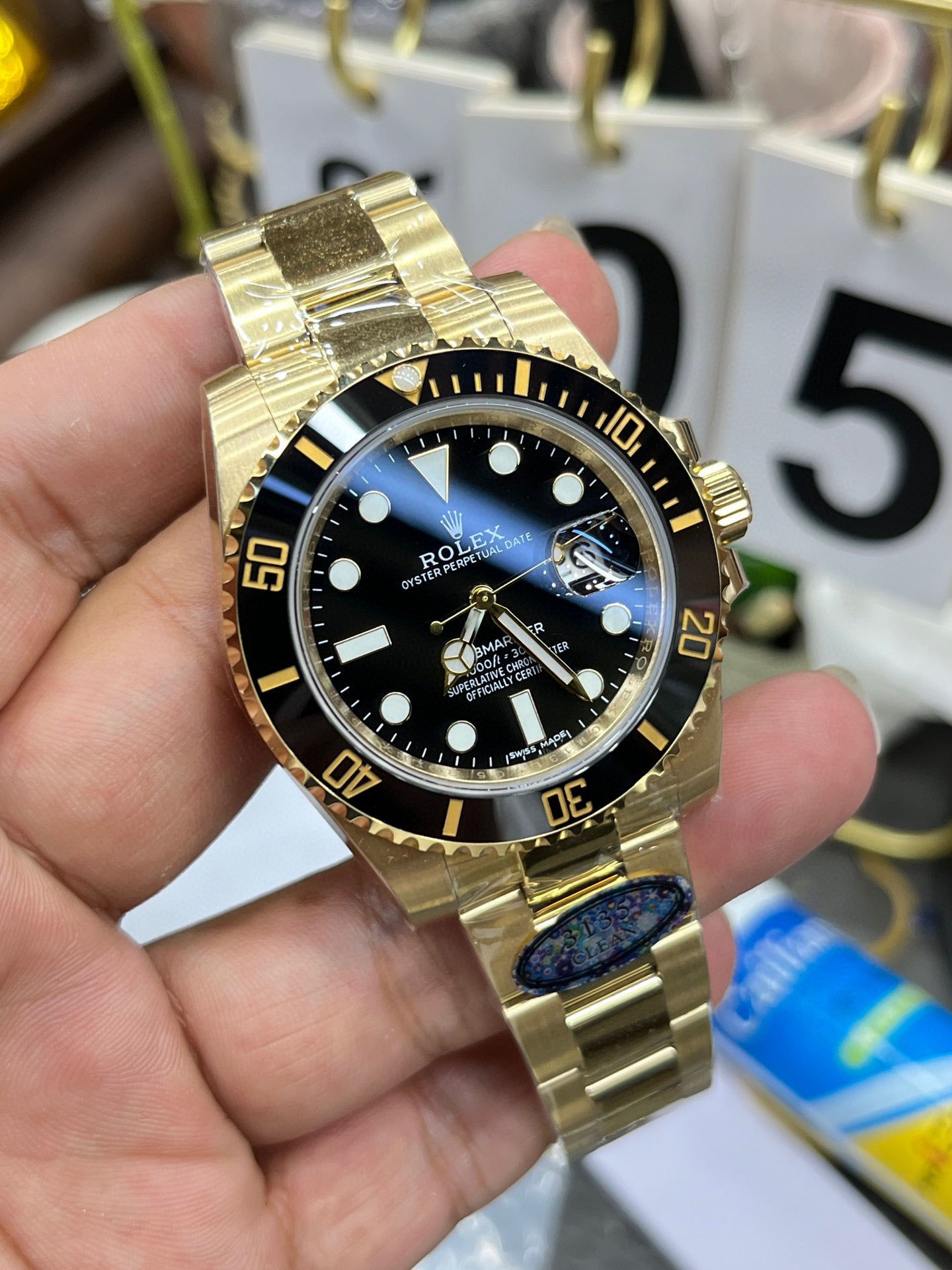Rolex Submariner “Full Gold Black Bezel” with Caliber 3135
